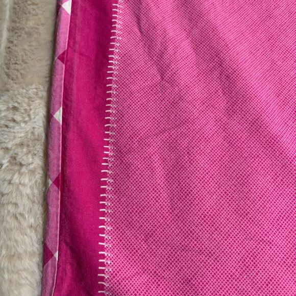 Lief! Girls' Pink Gingham Reversable Twin Duvet‎ Cover - Picture 4 of 9